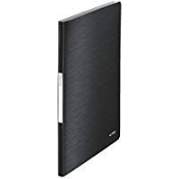 Leitz Carpeta de fundas, A4, 40 fundas, Capacidad para 80 hojas, Fundas transparentes, Negro satinado, Gama Style, 39590094