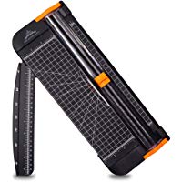 Guillotina Cortador de Papel 12 inch A4 de Titanio con Autom&aacute;tico de Seguridad Salvaguardar y Slide Regla Dise&ntilde;o para Cup&oacute;n Craft etiqueta de Papel o foto (Negro)