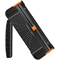 flintronic&reg; Cortadora de Papel A4, Guillotina de Papel Autom&aacute;tico de Seguridad Salvaguardar, Corte de Rejilla y &Aacute;ngulo, con Regla de Extension, para Cup&oacute;n Craft Etiqueta de Papel o Foto(Negro, 38cm)