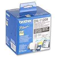 Brother DK11209 - Etiquetas precortadas de direcci&oacute;n peque&ntilde;as (papel t&eacute;rmico), 800 etiquetas blancas de 29 x 62 mm, Para impresoras de etiquetas QL