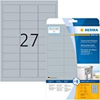 Herma 4222 - Pack de 675 etiquetas, 63.5 x 29.6 mm, color plateado
