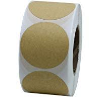 Hybsk 38&nbsp;mm Redondo Papel de Estraza adhesivo etiquetas embalaje sellado de manualidades boda Favor etiqueta decoraciones etiquetas 500&nbsp;en total por rollo 1 rollo