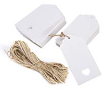 Unicoco 100 Piezas Blanco Etiqueta de Papel para Tarjetas Regalo de Boda para Invitacion Agradecimiento Bautizo Fiesta 9,5 * 4,5 cm