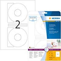Herma CD labels white &oslash; 116 SuperPrint 50 pcs. - Etiquetas de impresora (Color blanco, Labels/pack - 50 pcs. Sheets/pack - 25 pcs, &oslash; 116 mm, A4 sheets)