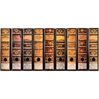 codiarts Juego 9&nbsp;pieza ancho etiquetas de carpetas&nbsp;&ndash;&nbsp;Antiguos libros piel b&auml;nde Vintage&nbsp;&ndash;&nbsp;autoadhesiva (lomo de archivadores adhesivos)