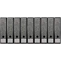 codiarts Juego 9&nbsp;pieza ancho etiquetas de carpetas&nbsp;&ndash;&nbsp;Fieltro quergestreift gris&nbsp;&ndash;&nbsp;autoadhesiva (lomo de archivadores adhesivos)