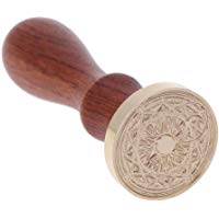 Matefield Juego de sellado de cera Sello de Madera Retro Sello de Matriz M&aacute;gica Cera Sello Antiguo con Mango de Haya (A)