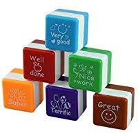 BianchiPatricia 6 Styles/SET Teachers Stampers Inking Praise Reward Stamps Motivation Sticker