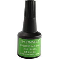 Q-Connect Tinta Tamp&oacute;n Negra Frasco 28 Ml