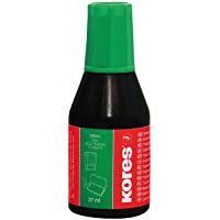Kores - Tinta para sellos sin aceite (27 ml, 10 unidades), color verde
