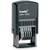 Trodat Printy 4836 - Sello para cifras (6 cifras, tama&ntilde;o de tipo 3,8 mm) color negro