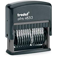 Trodat Printy 48313 - Sello para cifras (13 cifras, tama&ntilde;o de tipo 3,8 mm) color negro