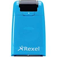 Rexel 2113007 - Protector de datos confidenciales con cubierta retr&aacute;ctil, incluye tinta, color azul