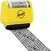 Miseyo Sello Rodillo 1.5 Inches para Proteger Identidad y Informaci&oacute;n Privada, Color Armarillo