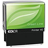Colop Green Line Printer 40 - Tamp&oacute;n con 6 l&iacute;neas, 30 mm, color negro