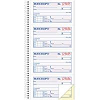 TOPS Money/Rent Receipt Book, 2-Part, Carbonless, 11 x 5.25 Inches, 4 Receipts/Page, 200 Sets per Book (4161)