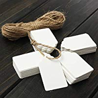 StillCool 100 PC.DIY etiqueta Papel Kraft Etiquetas del regalo de la concha de peregrino de la boda de etiqueta de equipaje (blanco)