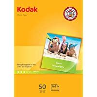 Kodak Gloss Insta Dry- Papel fotogr&aacute;fico A4, 50 hojas, 180 g