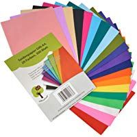 OfficeTree&reg; papel de seda 300 hojas A4 - 20 colores - m&aacute;s diversi&oacute;n en sus manualidades, dise&ntilde;os y decoraciones - papel para esbozo y para recortar - 16 g/m&sup2; calidad premium