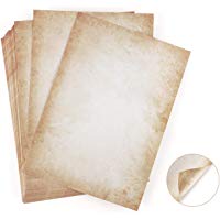 100 hojas de papel de dise&ntilde;o de aspecto antiguo DIN A4 120 g/m2 ABSOFINE DIY Offset Printing
