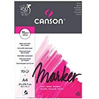 Canson Marker - Papel de dibujo (A4, 70 hojas), color blanco
