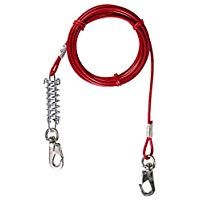 Trixie Cable plastificado con muelle, 8 m, Rojo