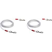 AmazonBasics - Cable para atar perros, hasta 41&nbsp;kg, 7,62&nbsp;m, set de 2