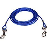 CtopoGo Cable de amarre para perros de 10 pies/16 pies/33 pies,Cable de amarre para mascotas, Cable para atar al perro en exteriores, Se admiten mascotas para tallas peque&ntilde;as / medianas (3m, Azul)