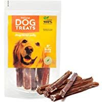 Palos para Perros 6 Pulgadas 100% Naturales Carne de Res de Cuero Crudo de Toro Bocadillo, 5 Piezas