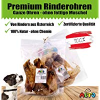 Alto de petf Brentwood | 10&nbsp;unidades&nbsp;&ndash;&nbsp;PREMIUM Rinder Orejas secar el Angus de vacuno | Sanos kauartikel Perros | perro Fuga erli, kausnack, como schw eineo escuchar, Vacas de piel
