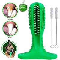 Bogeer Cepillo de Dientes para Perros Dog Brushing Stick Limpieza de higiene Dental Cuidado Oral para Mascotas Juguete para Masticar Regalo de Amante de los Animales no t&oacute;xica verde