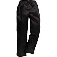 Portwest C070 - Pantalones con cord&oacute;n Chef, color Negro, talla Medium