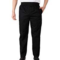 WAIWAIZUI Trabaja Pantalones de Chef Negro