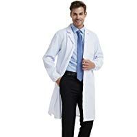 BSTT Hombre Bata de Laboratorio Blanco Uniformes de Trabajo Mejora