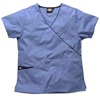 Dickies Mujer camisa medica ultra c&oacute;modo cuello pico-Colores-Rosa/Morado/Verde/Blanco/Azul/Negro- Profesiones-Dentista/Enfermera/Veterinario/ Medico/ Sanitaria