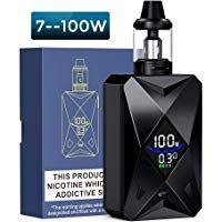 E Cigarette Starter Kit,Cigarrillo Electr&oacute;nico YumaPuff Goblin 100w,e cig Bater&iacute;a recargable de 2000 mah, Enorme Kit de Vape con pantalla,Sin Nicotina y Sin E-l&iacute;quido [negro]