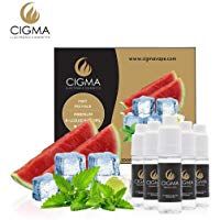 CIGMA 5 X 10ml E-l&iacute;quido Mezcla de menta | Menta - Menta doble - Mentol - Menta helada - Menta sand&iacute;a | Nueva f&oacute;rmula de alto nivel para un sabor fuerte | Para cigarrillos electr&oacute;nicos y e-shisha