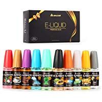 Salcar&reg; 10x10ml Set E-L&iacute;quido para cigarrillos electr&oacute;nicos, e-shisha (Cola, Caf&eacute;, T&eacute; Verde, Chocolate, Energ&iacute;a, Mar Azul, Hulk, Smoothie de Mango, Litchi Smoothie, Papaya)