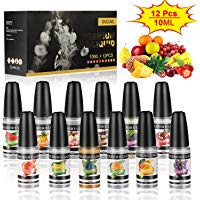 E-l&iacute;quido 12 x 10ml,E L&iacute;quidos para E-cigarette, E L&iacute;quido l&iacute;quido para jugos Vape sin nicotina, E-juice Nicotine Free, L&iacute;quidos E Cigarettes Set, 0mg Nicotine VG50% / PG50%