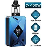 Cigarrillo Electr&oacute;nico,E Cigarette Goblin 100w,e cig Bater&iacute;a recargable de 2000 mah, Enorme Kit de Vape con pantalla,Sin Nicotina y Sin E-l&iacute;quido (Azul)