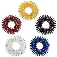 Healifty 5pcs Masajeador de Anillo Medicina Acupresi&oacute;n Anillos del Masaje del Dedo Accesorios Masajeadores (colores surtidos)