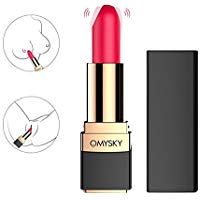 Juguete de vibraci&oacute;n，Lovey Angel Mini Potente Masaje Personal Femenino Vibraci&oacute;n Magic Vibrating Lipstick Type Mini l&aacute;pices labiales vibradores Accesorio para adultos