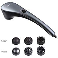 Naipo Masajeador de Percusi&oacute;n Port&aacute;til con Calor, Velocidad de Amplio Alcance y 6 Nodos Intercambiables para Aliviar el Estr&eacute;s y Dolores Musculares