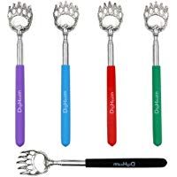 Set 5 Rascador Espalda Telesc&oacute;pico por DigHealth, Extensible 21-58cm, Acero Inoxidable, con Mango de Goma, Garra de Oso, Mano Masajeador Corporal de Hogar Viaje Oficina