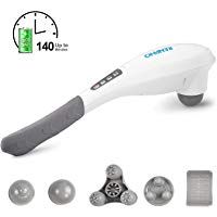 RENPHO Recargable Masajeador Inal&aacute;mbrico de Percusi&oacute;n profunda para espalda, m&uacute;sculos, pie, cuello, hombro, pantorrilla - Alivio completo de los dolores corporales con 5 n&oacute;dulos intercambiables