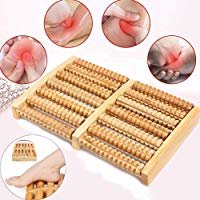 Masajeador de pies Angeer doble rodillo masajeador de pies con bola de masaje para recuperaci&oacute;n de fascitis plantar y m&uacute;sculos tensos relajantes