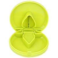 Naisicatar Pastilleros Redondas Dise&ntilde;o Cortador de la p&iacute;ldora Medicina Caja de la Caja del Compartimiento de Almacenamiento de Soporte Divisor Verde &uacute;til y Bien