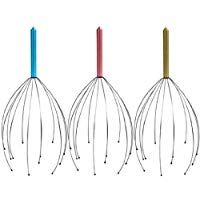 3 X Luxe Caresse Masajeador de cabeza de la cabeza, Ideal para masajes capilar (3 head) Massager