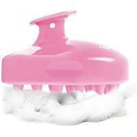 Masajeador Cuero Cabelludo, FReatech [Mojado & Seco] Masajeador Cabeza, Cepillo de Champ&uacute; del Cuero Cabelludo Masaje Peine de Silicona Suave para Hombres, Mujeres y Mascotas - Rosado