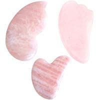 Jovivi TT003 3st Juego scraping Masaje Herramientas cuarzo rosa alas Coraz&oacute;n Mariposa Forma Antigua Rascador SHA Guasha tarjeta tradicional Tool